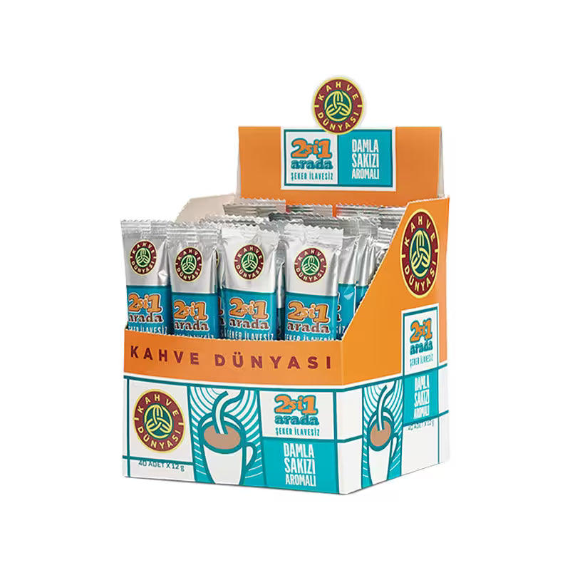 Kahve Dunyasi Gum Mastic Flavored 2-in-1 Coffee 12g x 40 Pack - Kahve Dunyasi - Image 1
