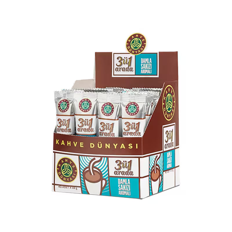 Kahve Dunyasi Gum Mastic Flavored 3-in-1 Coffee 12g x 40 Pack - Kahve Dunyasi - Image 1