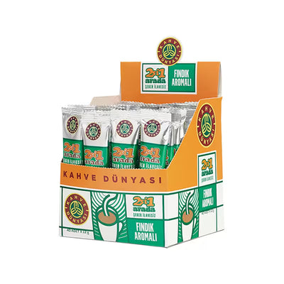 Kahve Dunyasi Hazelnut Flavored 2-in-1 Coffee 12g x 40 Pack - Kahve Dunyasi