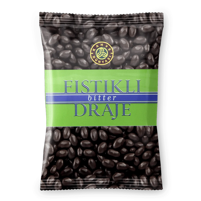 Kahve Dunyasi Pistachio Dragee Dark Chocolate 180g Pack - صورة 1