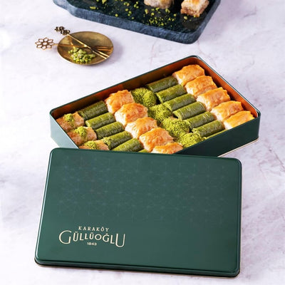 Karakoy Gulluoglu Assorted Baklava 1kg Metal Gift Box - Karakoy Gulluoglu