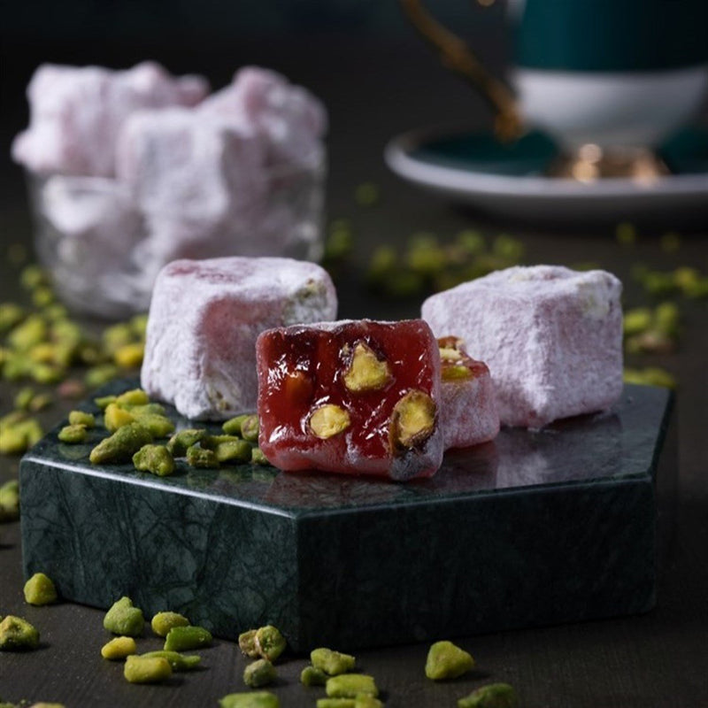 Karakoy Gulluoglu Pistachio Pomegranate Turkish Delight 500g - Karakoy Gulluoglu