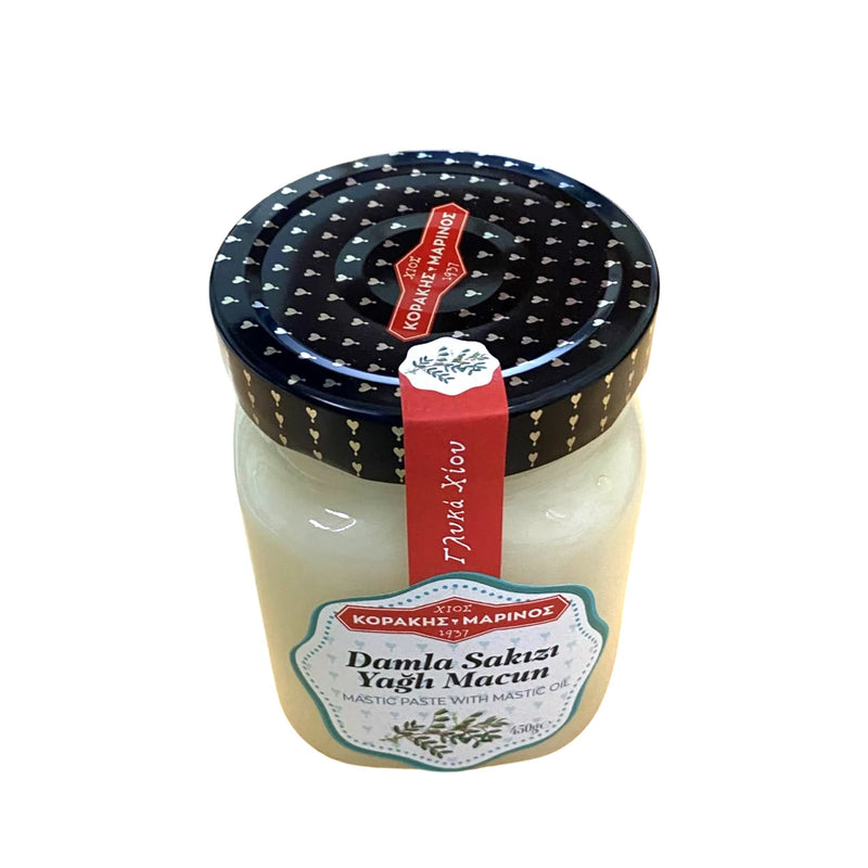 Korakis Marinos mastic paste with mastic oil in 450g glass jar - صورة 2