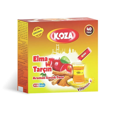 Koza Apple Cinnamon Flavored Instant Drink Powder 40 Sachets Box - Koza