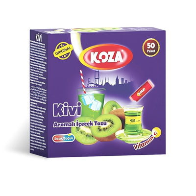 Koza Kiwi Flavored Instant Drink Powder 50 Sachets Box - Koza