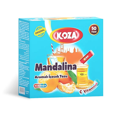 Koza Mandarin Flavored Instant Drink Powder 50 Sachets Box - Koza