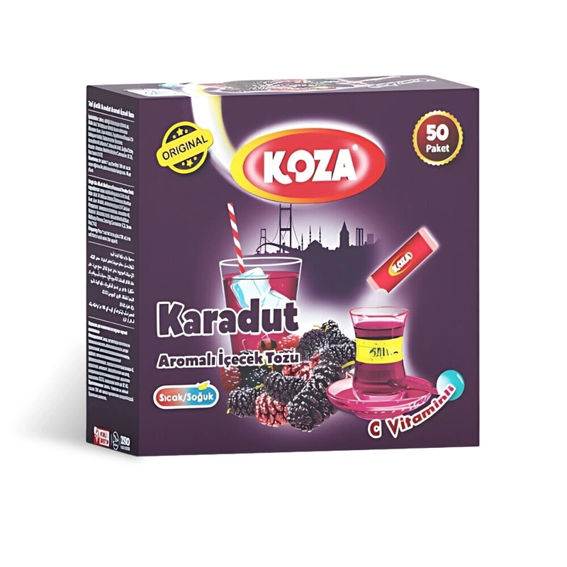 Koza Mulberry Flavored Instant Drink Powder 50 Sachets Box - Koza
