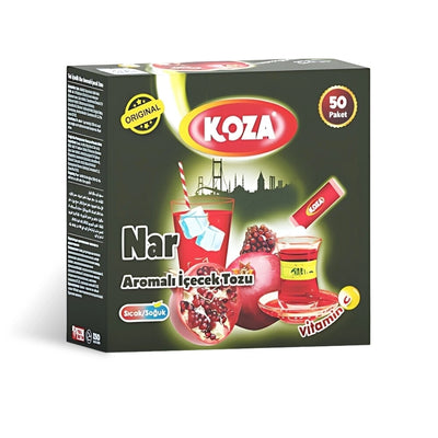 Koza Pomegranate Flavored Instant Drink Powder 50 Sachets Box - Koza