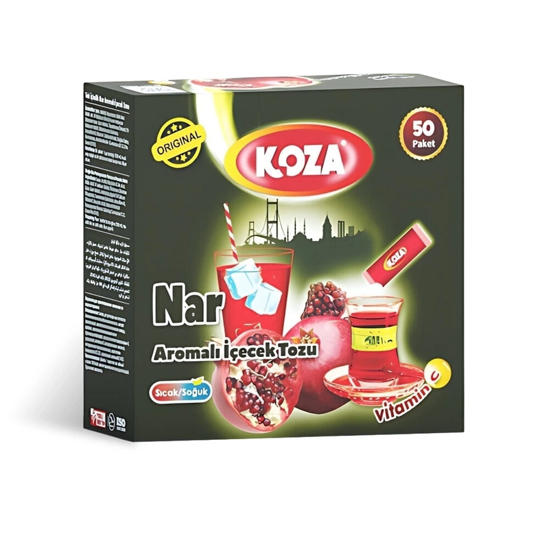 Koza Pomegranate Flavored Instant Drink Powder 50 Sachets Box - Koza