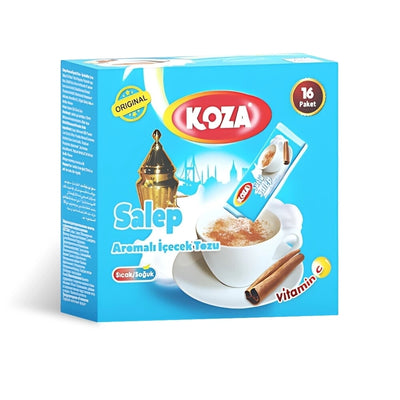 Koza Salep Flavored Instant Drink Powder 16 Sachets Box - Koza