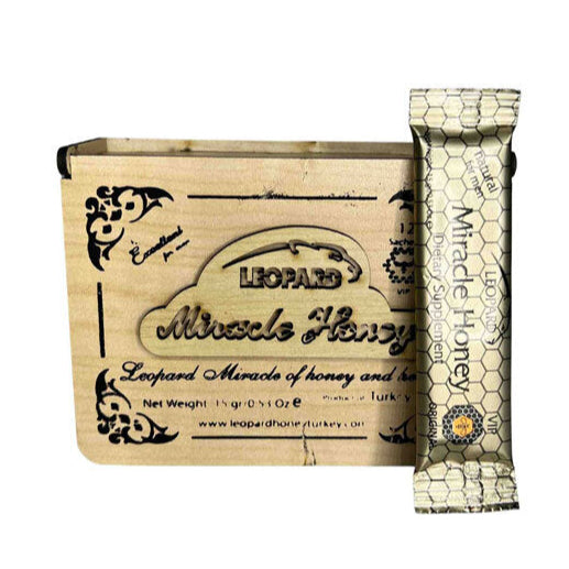 Leopard Miracle Honey 12 Sachets 15g box - Image 1