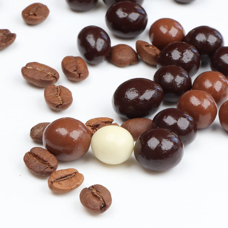 Lokum Atolyesi mix chocolate covered coffee dragee 150g metal tin - صورة 2