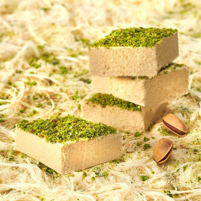 Lokum Atolyesi pistachio Saray Helva 300g vacuum packed in premium cardboard box - Lokum Atolyesi