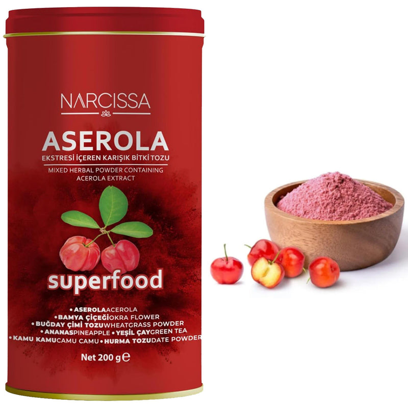 Narcissa Acerola Herbal Powder 200g Metal Tin - صورة 2