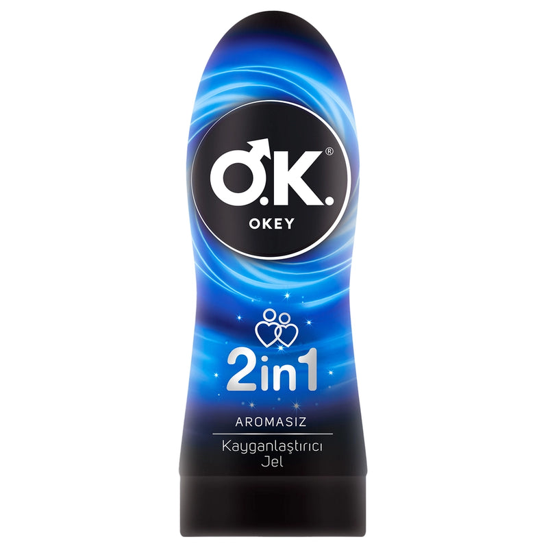 Okey 2in1 Unscented Lubricant Gel 200 ml tube - صورة 1