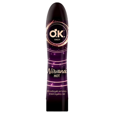 Okey Nirvana Hot Warming Stimulating Lubricant Gel 100 ml tube - Okey