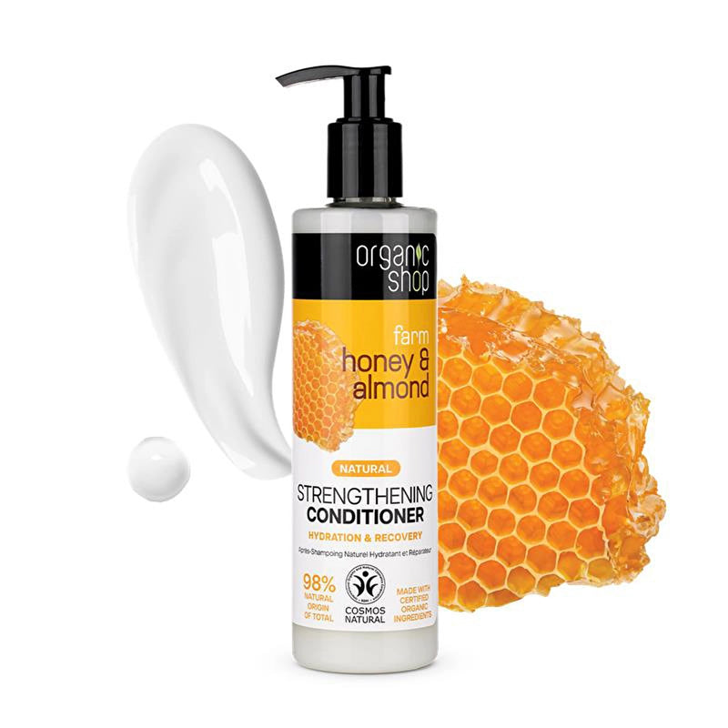 Organic Shop Honey & Almond Strengthening Hair Conditioner 280 ml bottle - صورة 2