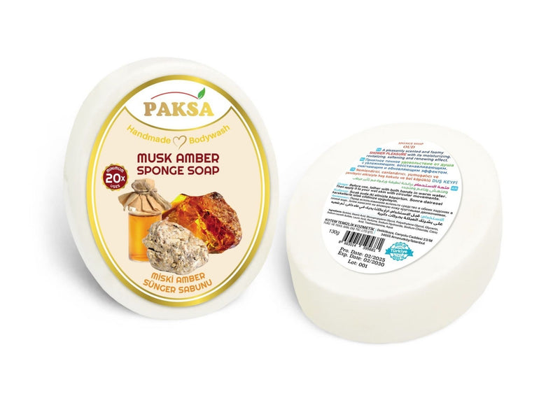 Paksa Musk Amber Handmade Sponge Soap 130g