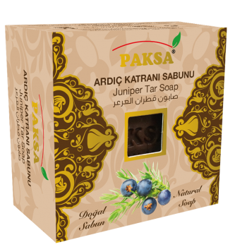 Paksa Natural Juniper Tar Soap with juniper tar for skin and hair care - Paksa