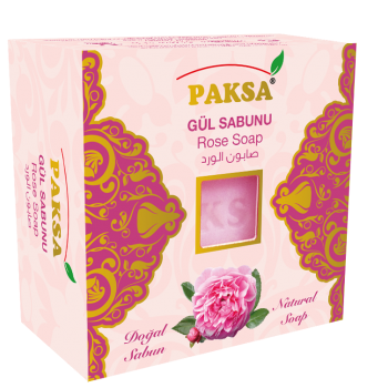 Paksa Natural Rose Soap with rose extract for gentle cleansing and hydration - Paksa