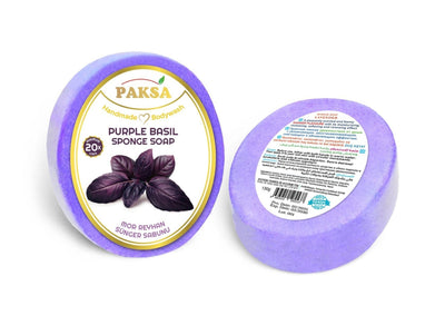 Paksa Purple Basil Handmade Sponge Soap 130g