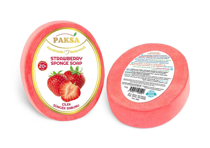 Paksa Strawberry Handmade Sponge Soap 130g