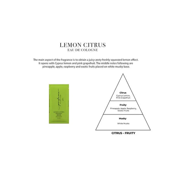 Perfume Atelier Lemon Citrus scented wet wipes 70 degrees pack of 100 - صورة 2