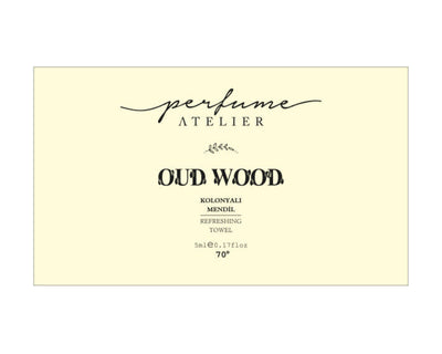 Perfume Atelier Oud Wood scented wet wipes 70 degrees pack of 50 - Perfume Atelier