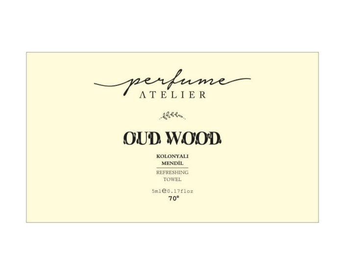 Perfume Atelier Oud Wood scented wet wipes 70 degrees pack of 50 - Perfume Atelier