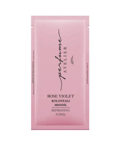 Translation missing: ar.Perfume Atelier Rose Violet scented wet wipes 70 degrees pack of 100 - Perfume Atelier - accessibility.image_number 1
