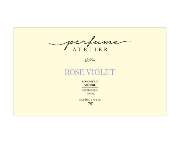 Perfume Atelier Rose Violet scented wet wipes 70 degrees pack of 50
