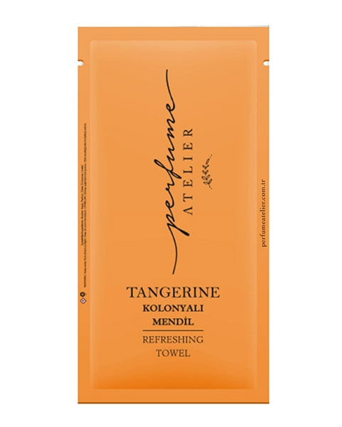 Translation missing: ar.Perfume Atelier Tangerine scented wet wipes 70 degrees pack of 100 - Perfume Atelier - accessibility.image_number 1