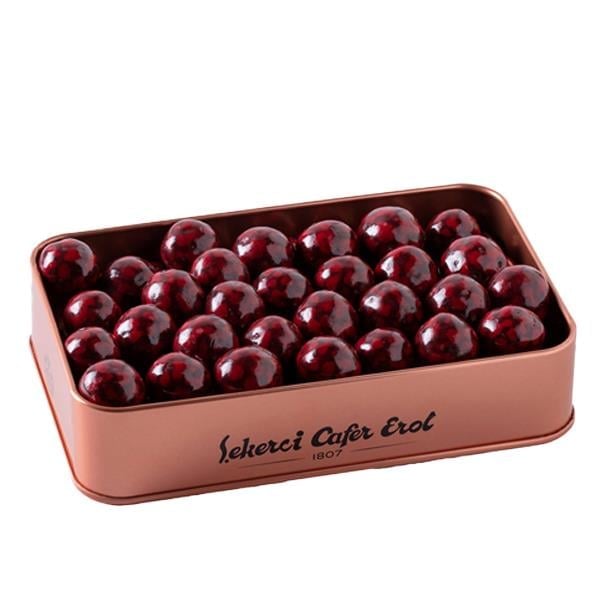 Sekerci Cafer Erol Blackberry Flavored Popping Dragees 300g Bronze Tin - Sekerci Cafer Erol