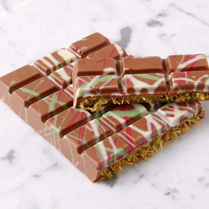 Sekerci Cafer Erol Dubai Chocolate Gold Windowed Box 95g - صورة 2