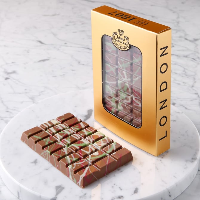 Sekerci Cafer Erol Dubai Chocolate Gold Windowed Box 95g - صورة 1