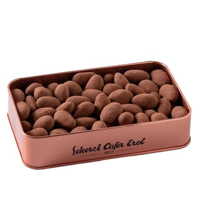 Sekerci Cafer Erol Princess Almond Dragees Bronze Tin 280g - Sekerci Cafer Erol