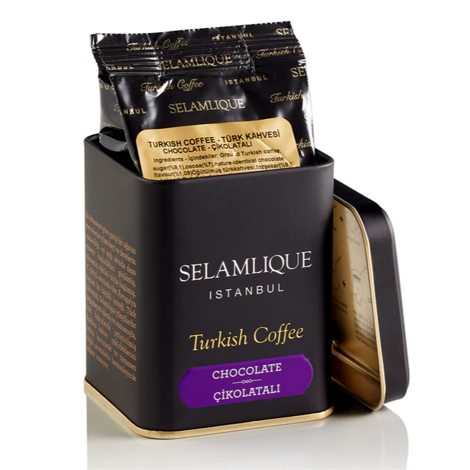 Selamlique Chocolate Turkish Coffee 125g Metal Tin - Selamlique - Image 2