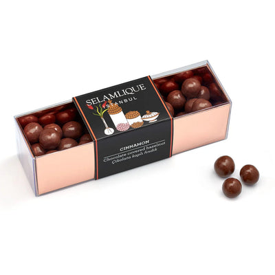 Selamlique Cinnamon Chocolate Covered Hazelnut Dragees 200g - Selamlique