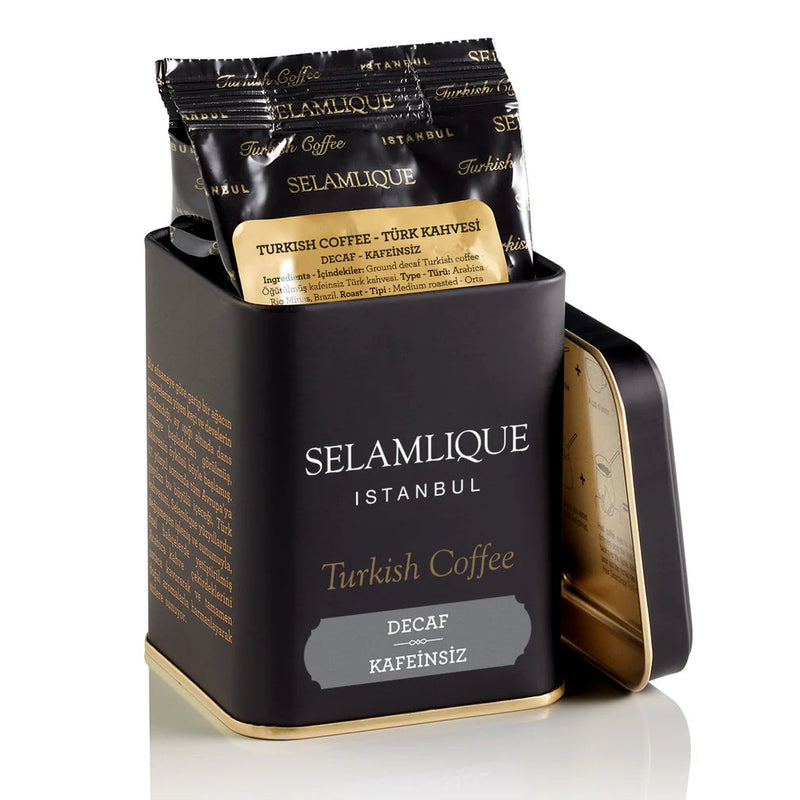 Translation missing: ar.Selamlique Decaffeinated Turkish Coffee 125g Metal Tin - Selamlique - accessibility.image_number 2