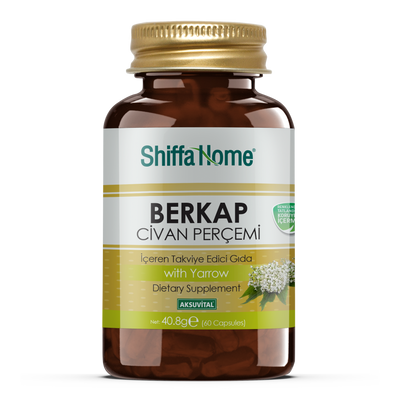 Shiffa Home Berkap Yarrow 60 Capsules Natural Halal - Shiffa Home