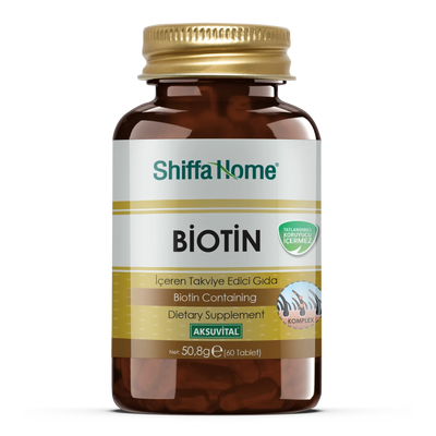 Shiffa Home Biotin 60 Tablets 847mg Natural Halal - Shiffa Home