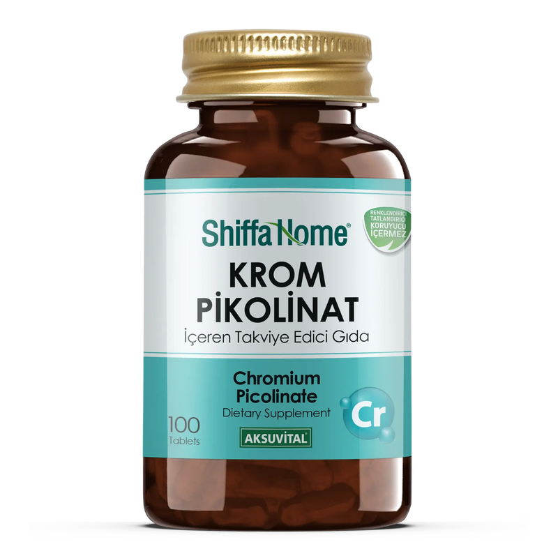 Shiffa Home Chromium Picolinate 100 Tablets Natural Halalشيفا هوم كروم بيكولينات - 100 قرص من Shiffa Home | العافية