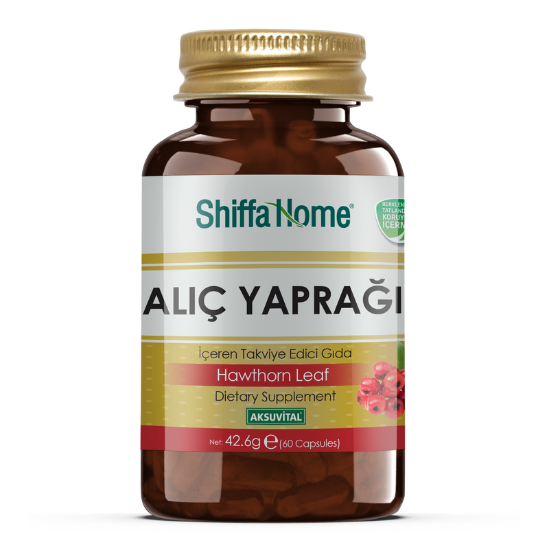 Shiffa Home Hawthorn Leaf 60 Capsules Natural Halalشيفا هوم كبسولات أوراق الزعرور - 60 كبسولة من Shiffa Home | العافية