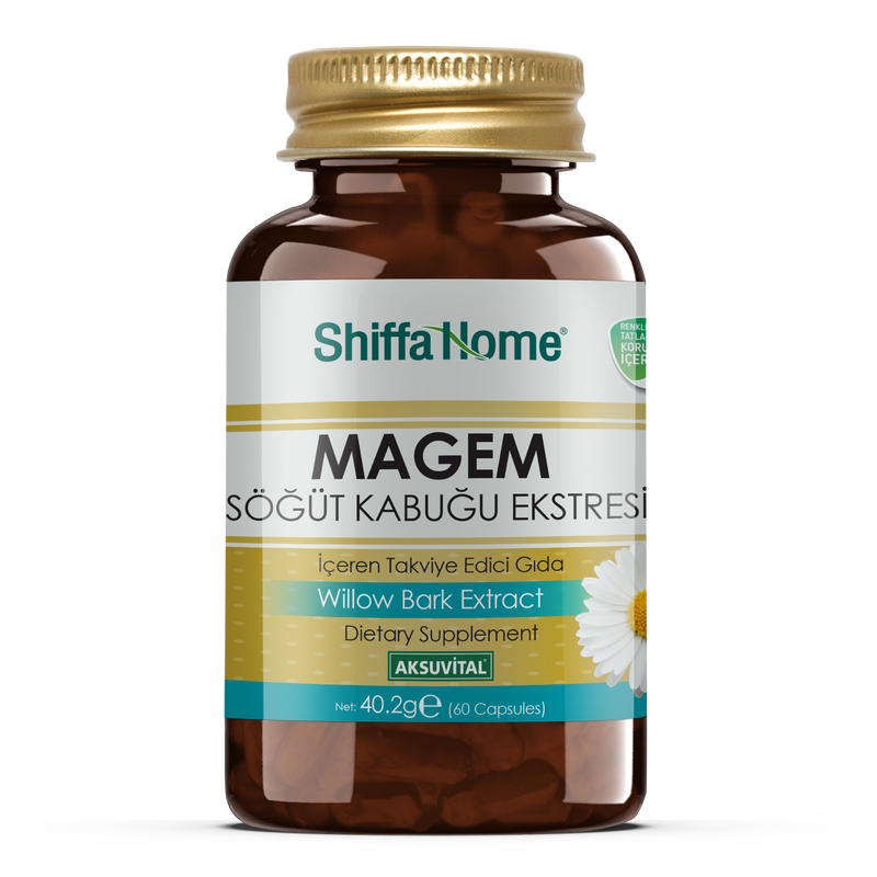 Shiffa Home Magem Willow Bark Extract 60 Capsules Natural Halal - Shiffa Home