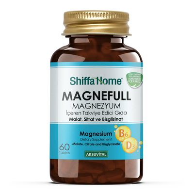 Shiffa Home Magnefull Magnesium B6 D3 60 Tablets Natural Halal - Shiffa Home