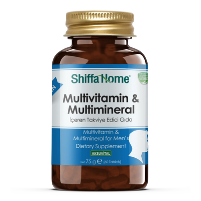 Shiffa Home Multivitamin Multimineral Men 60 Tablets Natural Halal - Shiffa Home