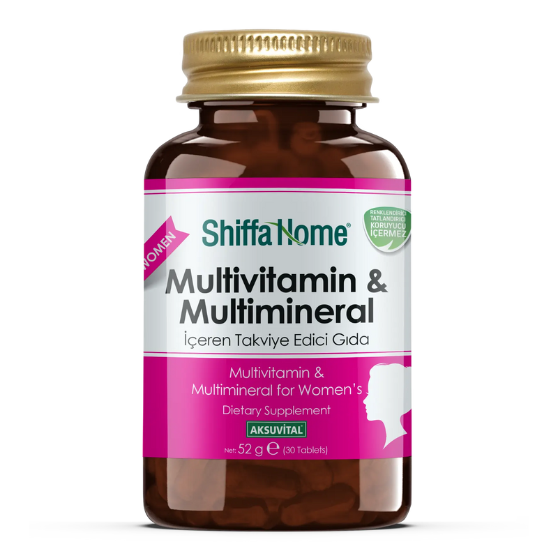 Shiffa Home Multivitamin Multimineral Women 30 Tablets Natural Halal - Shiffa Home