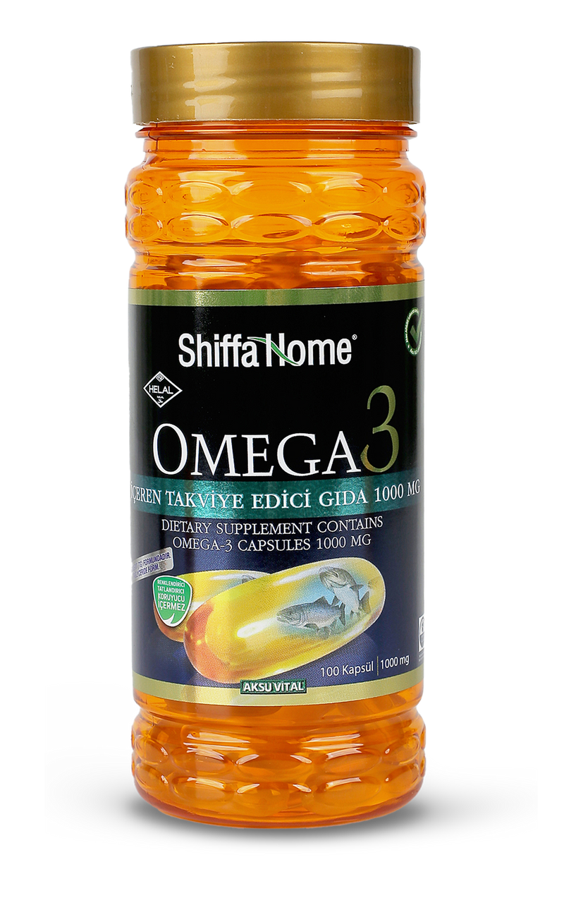 Shiffa Home Omega 3 1000mg 100 Softgels Natural Halal - Shiffa Home