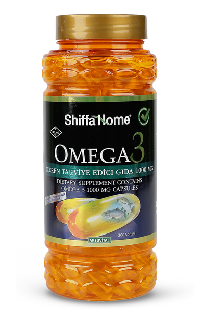 Shiffa Home Omega 3 1000mg 200 Softgels Natural Halal - Shiffa Home