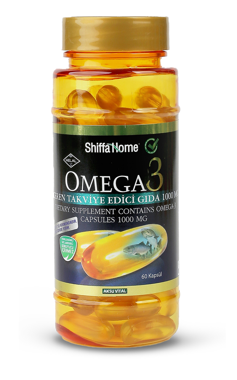 Shiffa Home Omega 3 1000mg 60 Softgels Natural Halal - Shiffa Home